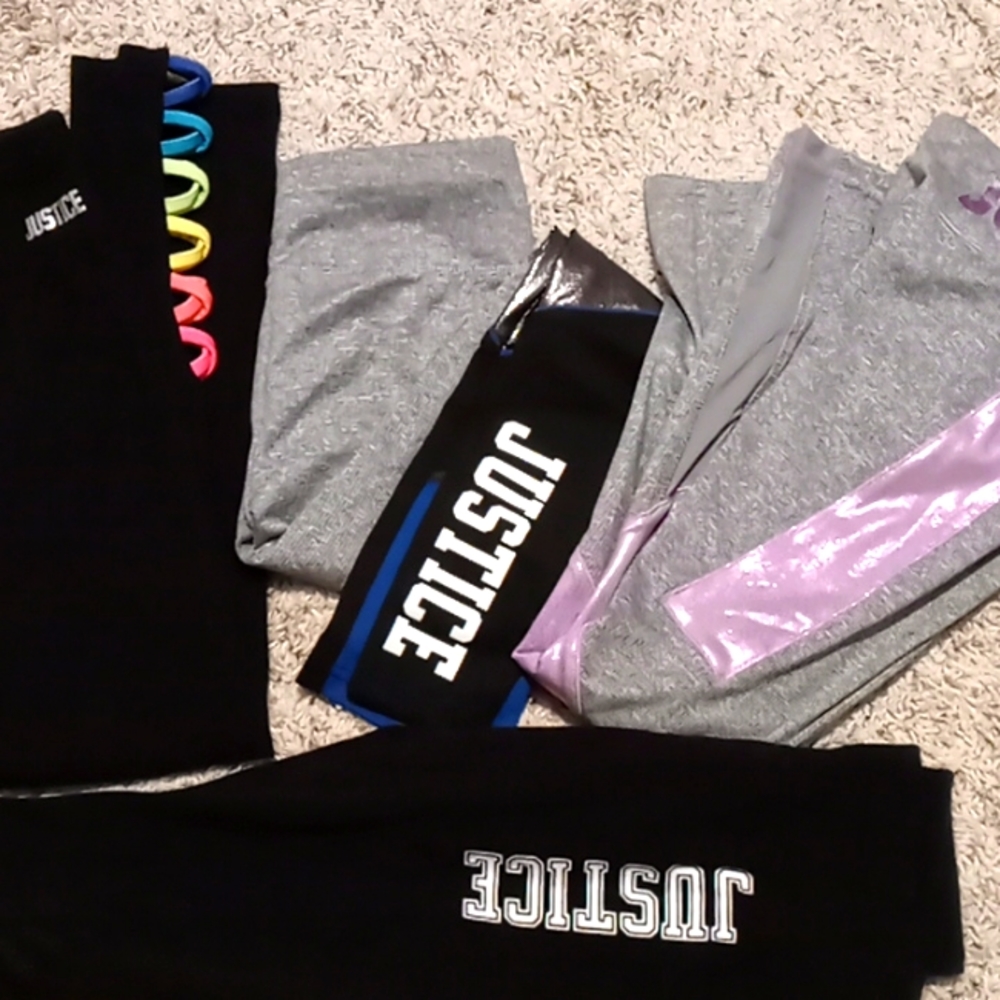 EUC 4 pairs Justice leggings